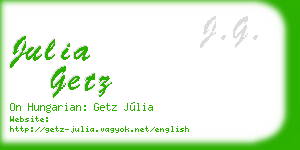julia getz business card
